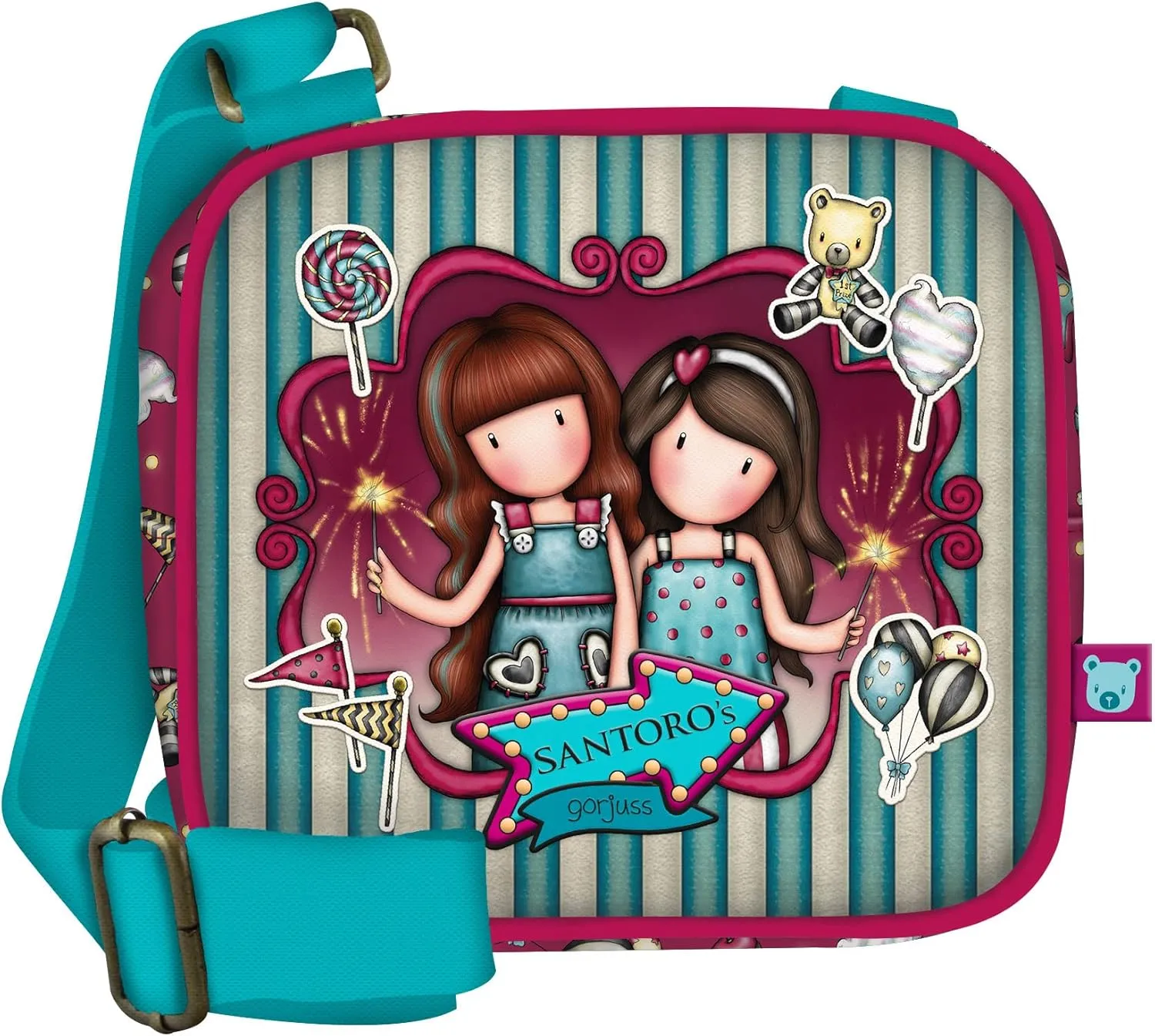 -5018997637746 Gorjuss Fairground Fireworks Mini Crossbody Bag 16,5X15X6,5Cm, Multicolor (1039GJ11)
