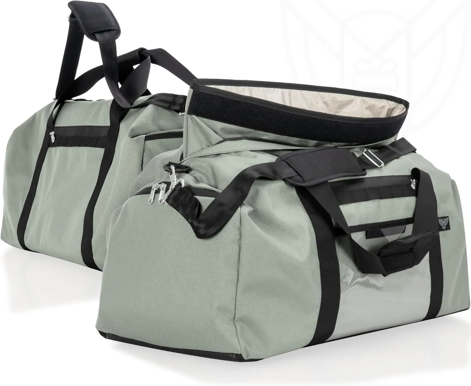 ~ Xecutive Transport Faraday Duffel Bag for Military Use ~ MOLLE System ~ Computer Towers and Other Large Electronics ~ Data Security ~ Tracking/Hacking Defense ~ Silver