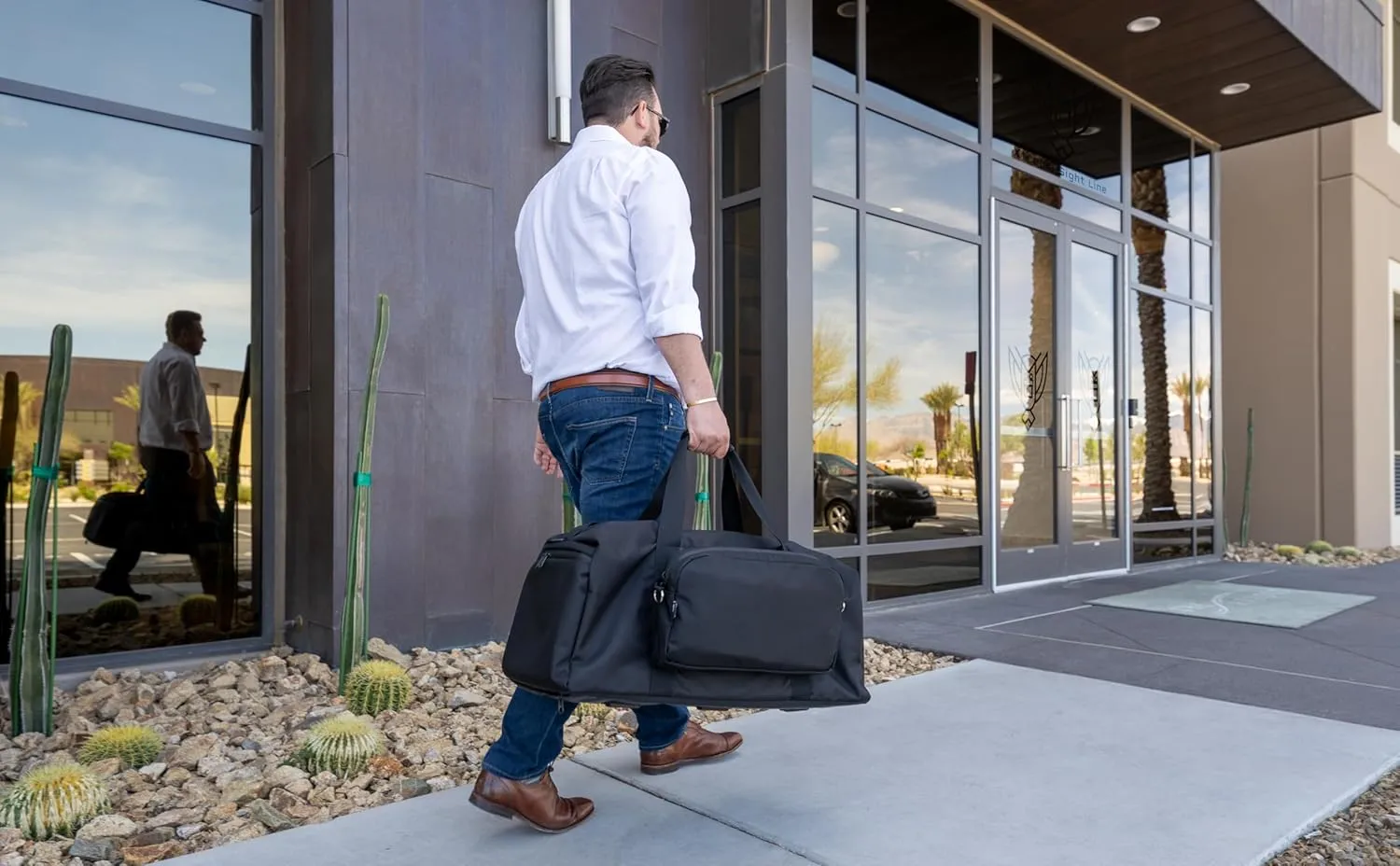 ~ Xecutive Transport Faraday Duffel Bag with Removable XTECH Pouch for Computer Towers and Other Large Electronics ~ Data Security ~ Shoulder Strap Included ~ Coyote Brown
