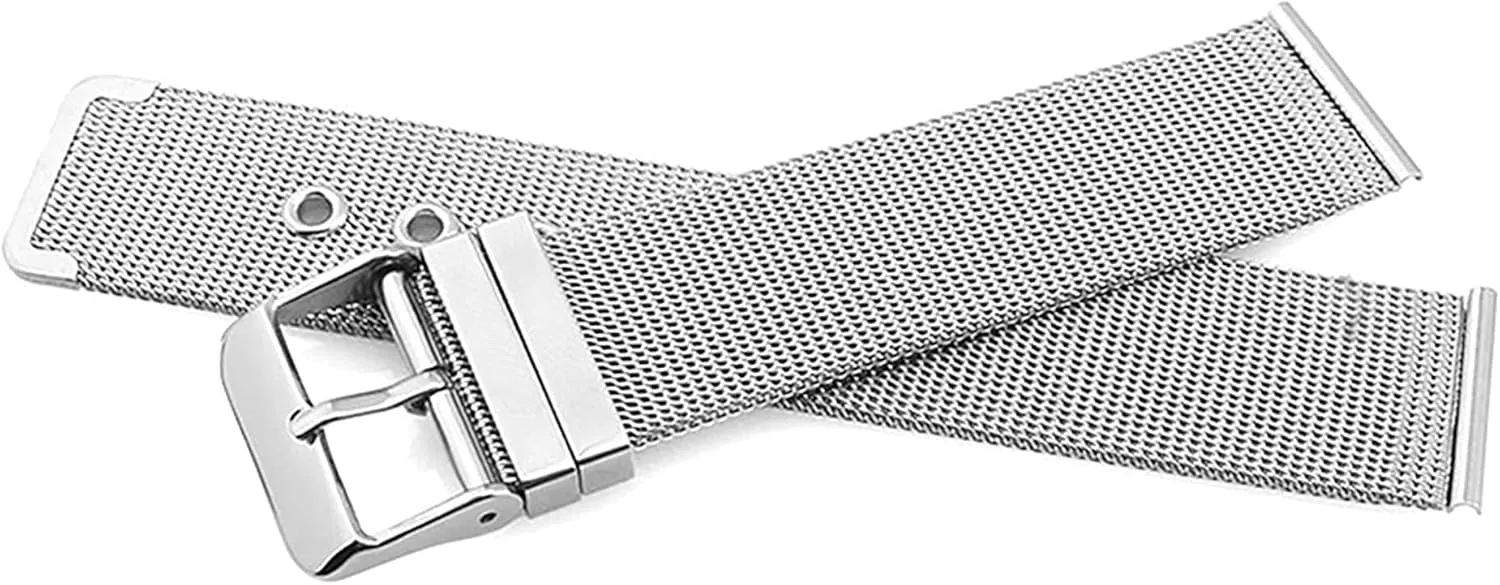 0.4 line watchband Ultra-Thin Stainless Steel Watch mesh Belt pin Buckle Watch Accessories 18 20 22 24mm