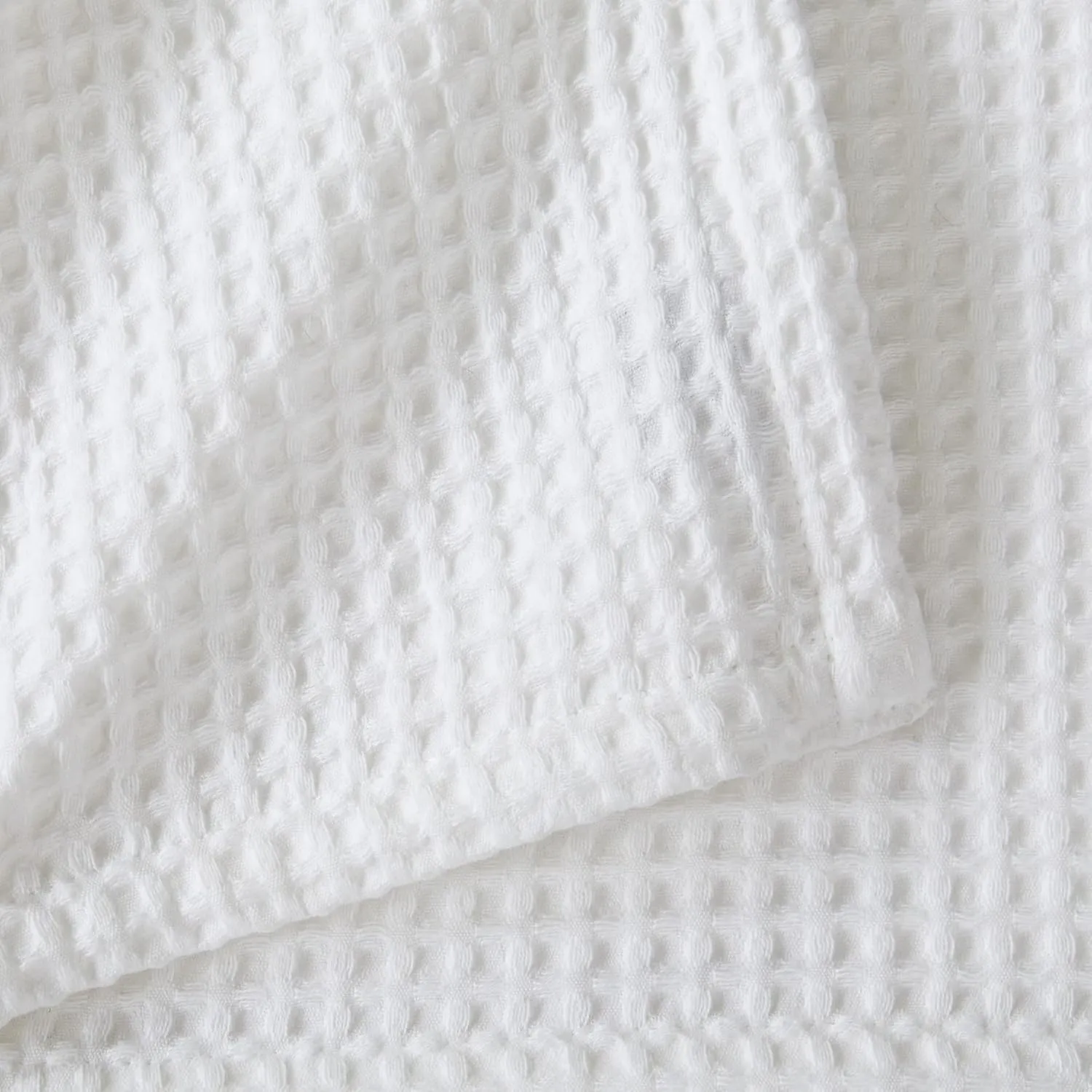 100% Cotton Waffle Weave Bed Blanket | Soft, Breathable, and Lightweight Blanket for All-Season | Perfect for Layering | Brielle Collection (Full/Queen, White)