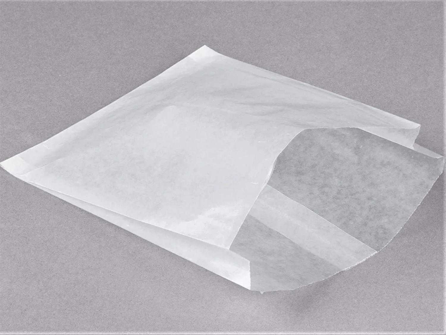 100 Pcs DECONY Waxed Paper Sandwich Bags- Glassine Style Grease Resistant, Wax Paper Bags & Cookie Sleeves Paper Treat Bags- White Paper Snack Bags for Bakery, Shop or Party- 6 x 7 x 3/4 Inches