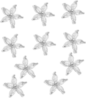 10pcs Elegant Star Crystal Buttons for Bridal Party DIY Flower Bouquet Accessory Wedding Bridal Decorations