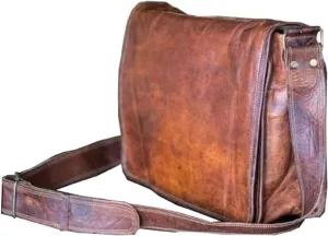11 inch Small Crossbody Shoulder Genuine Leather iPad/Tablet Vintage Messenger Bag For 10.5 inch iPad Pro for Women & Men