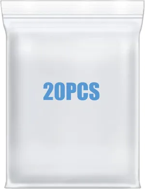 13" x 15" Thick 4 Mil Large 2 Gallon Plastic Bags Clear Resealable Zip Seal Lock Poly Bags Heavy-Duty Zipper Reclosable Baggies Packing Clothing Pants Shoes Toys 20 Pack