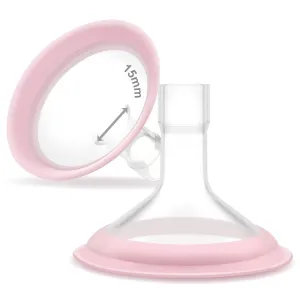 15mm Maymom MyFit Shields, Pano Series; Compatible with Medela Breast Pump- PersonalFit, Freestyle, Harmony, Maxi, Freestyle Flex Connector; Connect to Maymom Widemouth/Narrow Connector, 2pcs
