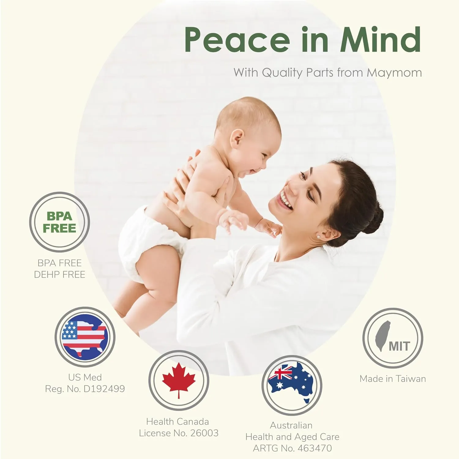 15mm Maymom MyFit Shields, Pano Series; Compatible with Medela Breast Pump- PersonalFit, Freestyle, Harmony, Maxi, Freestyle Flex Connector; Connect to Maymom Widemouth/Narrow Connector, 2pcs