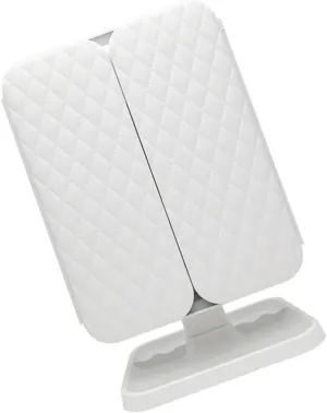 1pc Folding Vanity Mirror Desk Makeup Mirror Simple Makeup Mirror Make up Mirrors Multi-Function Mirror Tri Fold Makeup Stylish Makeup Lighted Girl White Abs Household Table Mirror