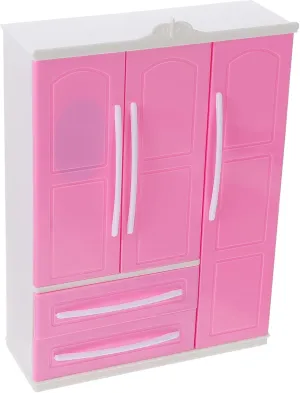 1Pc Mini Doll Wardrobe Closet Furniture Accessory with Openable Doors and Safe and Dolls Clothes Storage for Dollhouse Play Lightweight and Compact Design