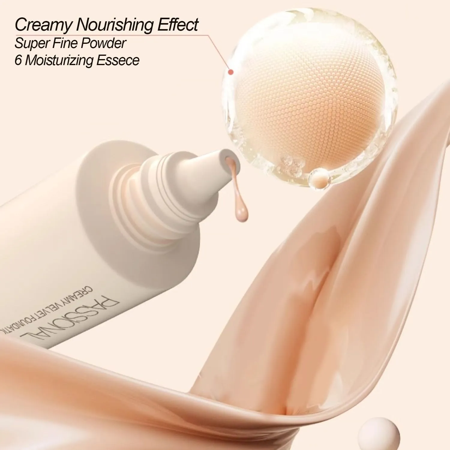 1PC PL Creamy Velvet Foundation Verion 1.0 / Version 2.0, Transparent/Full Coverage Foundation, Create Flawless Makeup Foundation For Dry & Dry Combination Skin (V2.0#01, 30g)