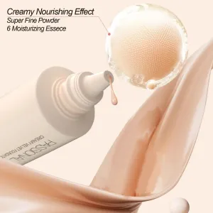 1PC PL Creamy Velvet Foundation Verion 1.0 / Version 2.0, Transparent/Full Coverage Foundation, Create Flawless Makeup Foundation For Dry & Dry Combination Skin (V2.0#01, 30g)