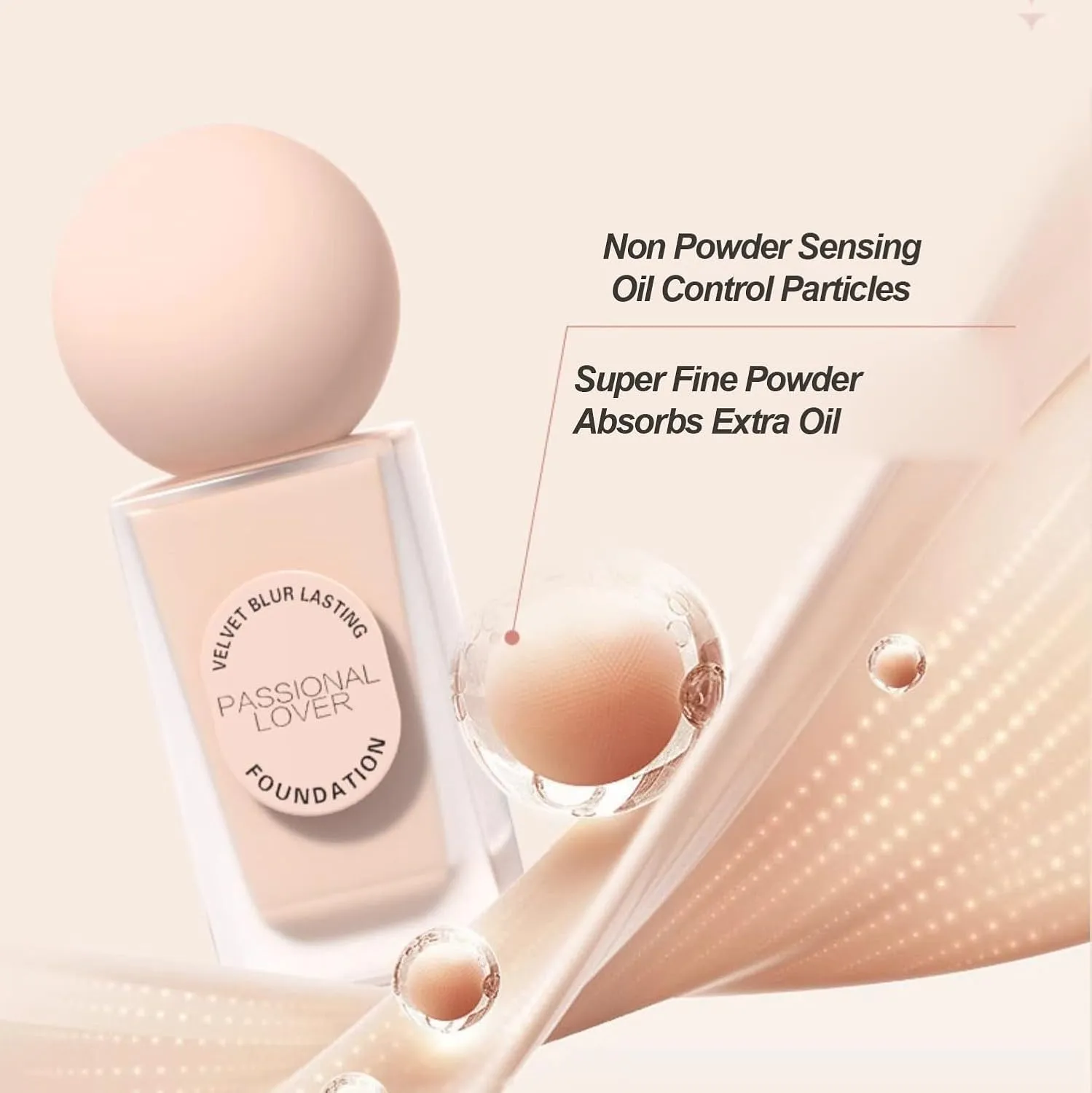 1PC PL Velvet Blur Lasting Foundation, Concealing Air Liquid Foundation, Create Flawless Makeup Foundation For Oily & Oily Combination Skin, 30ml (#01, 30ml)