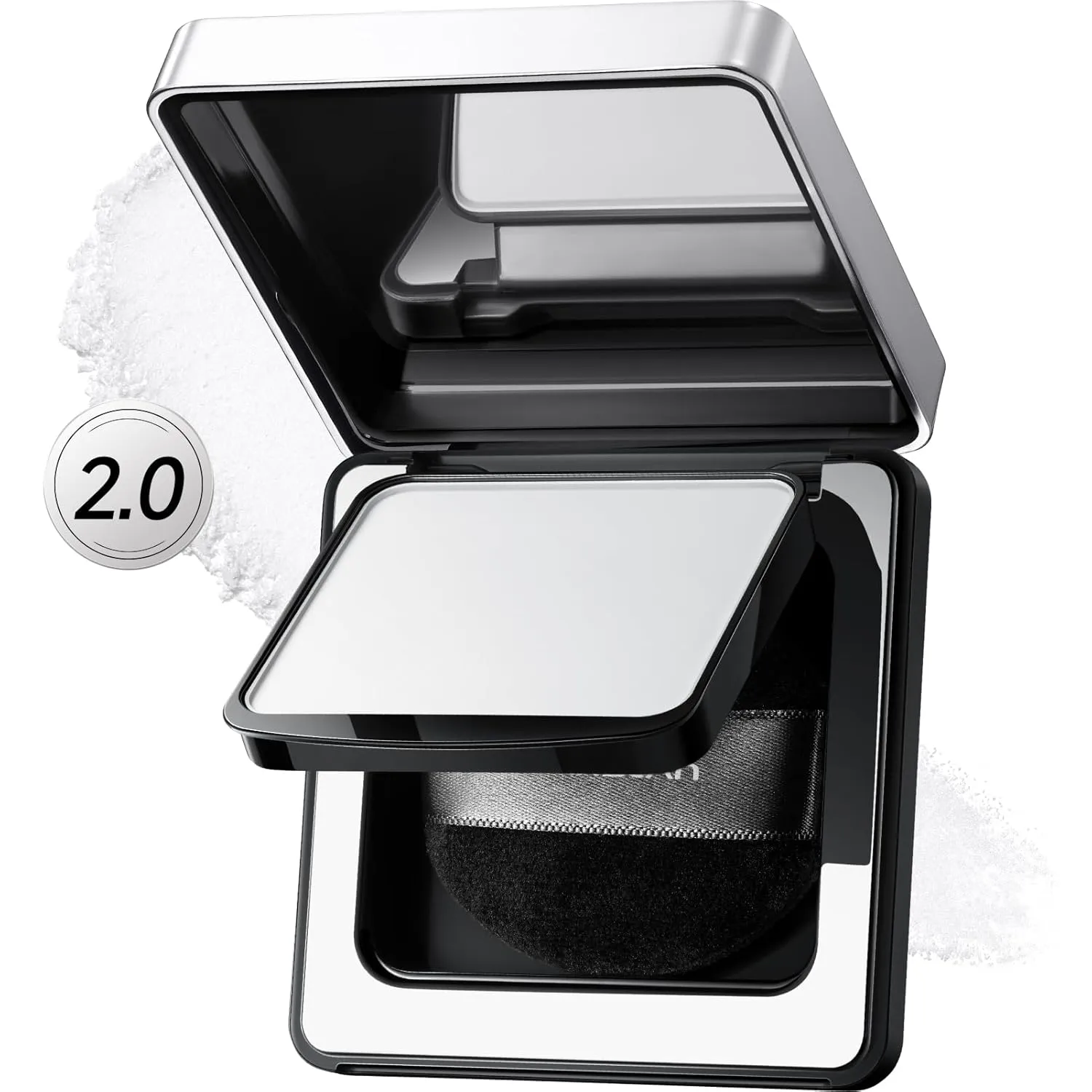 2.0 Black Magnet Soft Focus Powder, Waterproof Translucent Pressed Setting Powder, 24H Longlasting Talc-Free Face Powder, Oil Control Compact Makeup,02 Translucent For Oily Skin, 0.28Oz