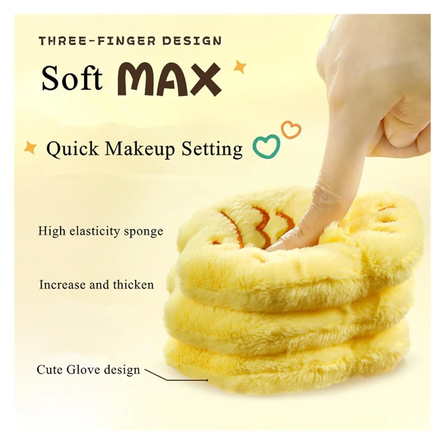 2pcs Makeup Foundation Puff Air Cushion Loose Powder Highlighter Velvet Cosmetic Blender Sponge Applicator(02)