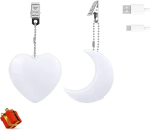 2Pcs Purse Light Handbag Light,2025 New LED Bag Light for Purse with Automatic Touch Sensor,Heart and Moon Shaped Lamp,Mini Night Light,Purse Must Haves Accessories,Best Gifts for Women,Girls,Mother
