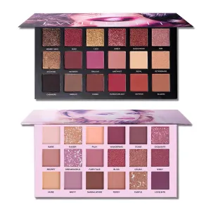 2Pcs Twilight Dusk   Aromas Nude Eyeshadow Palette Makeup Set, Matte Shimmer Glitter Pressed Pearl All Highly Pigmented Blending Powder, Natural Velvet Texture Eye Shadow Kit