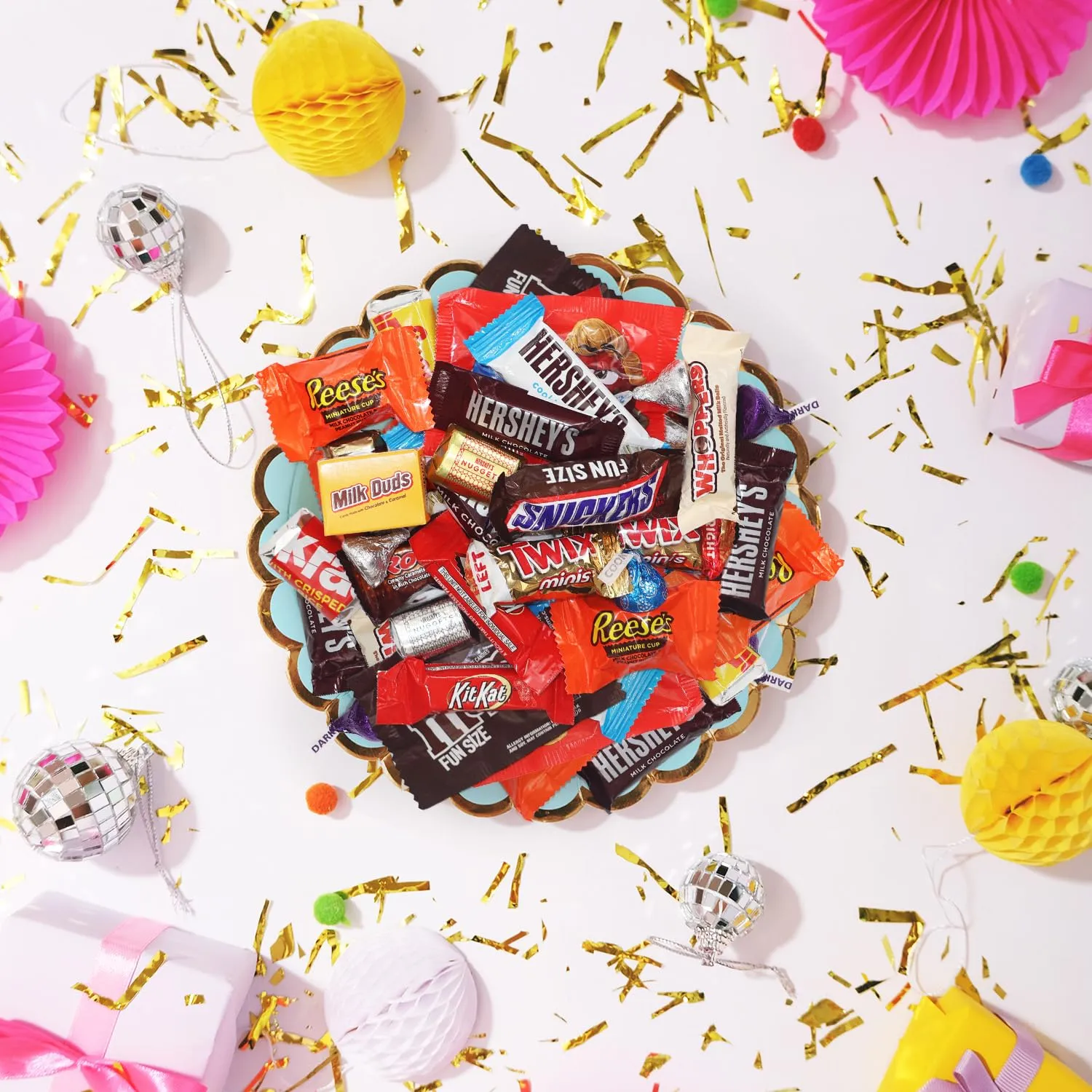 3 Pound Bulk Individually Wrapped Chocolate Candy Variety Pack - Assorted Milk and Dark Chocolate Treats for Parties, Candy Buffets, Gifts & Office Snacks