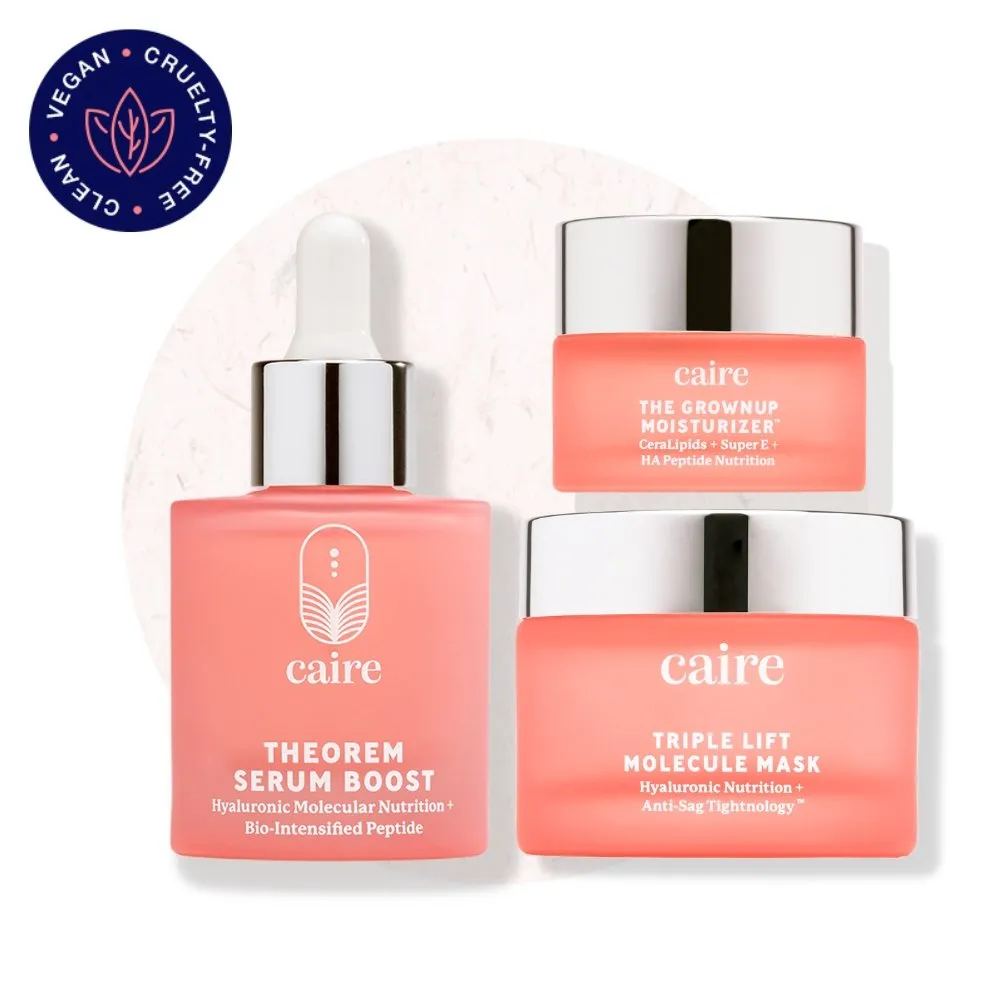 30 Day Trio: Theorem Serum Boost 30mL | 1oz   Mask 40 mL | 1.35oz   Grown Up Moisturizer 15 mL | 0.5oz