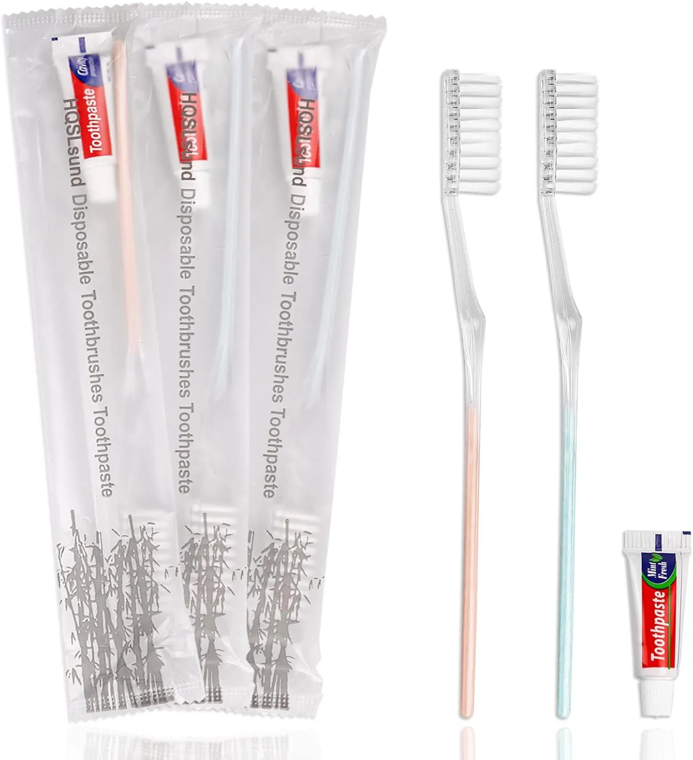 30 Pack Disposable Toothbrushes with Toothpaste, Individually Wrapped Disposable Toothbrushes Bulk Toothbrushes Soft Bristle Manual Disposable Travel Toothbrush Kit
