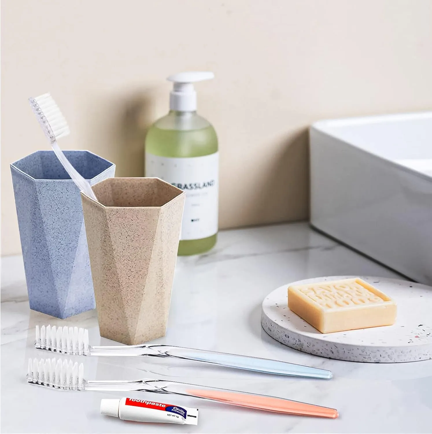30 Pack Disposable Toothbrushes with Toothpaste, Individually Wrapped Disposable Toothbrushes Bulk Toothbrushes Soft Bristle Manual Disposable Travel Toothbrush Kit