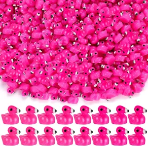 300pcs Mini Resin Flamingos Ducks - Cute Tiny Pink Flamingos Ducks to Decorate for Garden Lawn, Cake, Yard, Fairy Garden, Dollhouse, Landscape and DIY Crafts