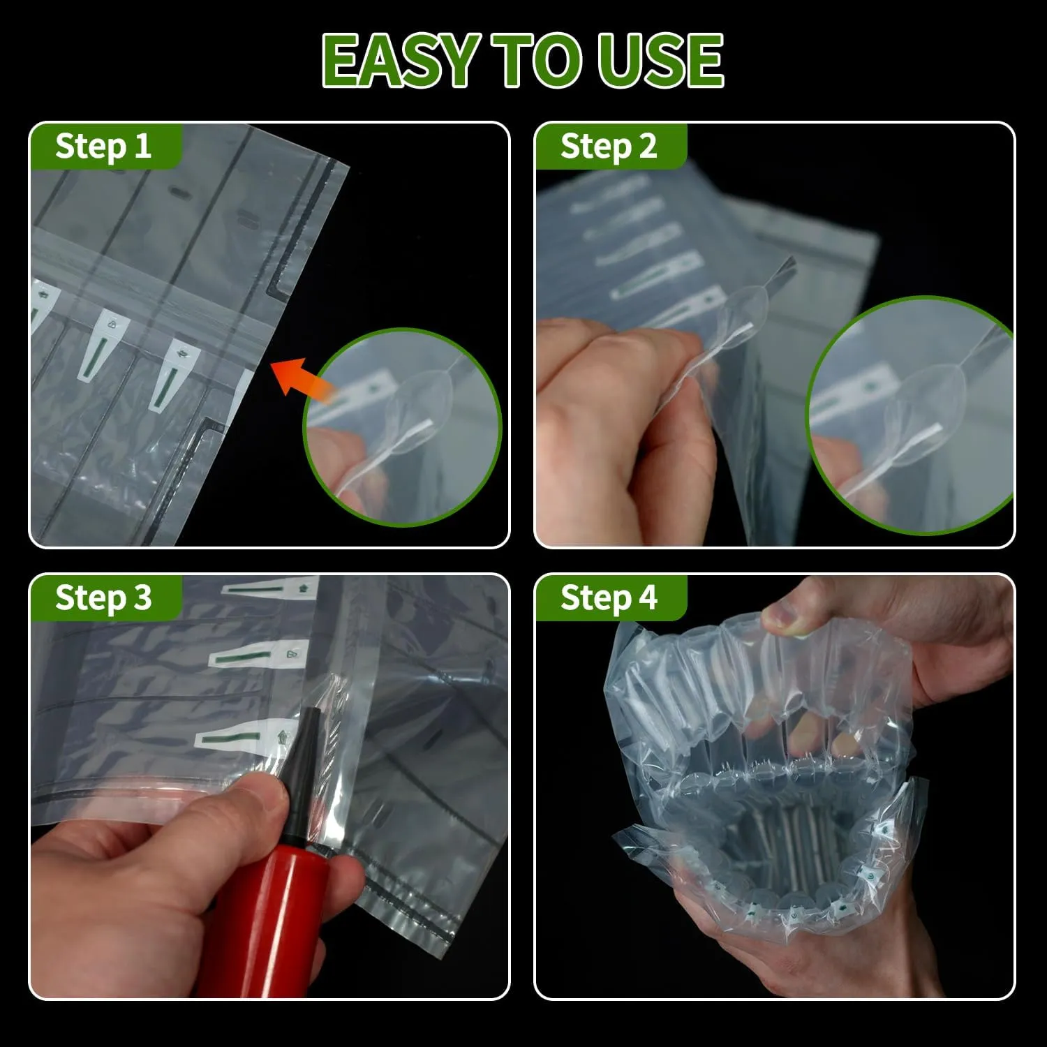 32 Pcs Wine Bottle Travel Protector Bags, Monkkino Inflatable Bubble Cushion Wrap, Safety Choice for Glass Bottles in Transport with Luggage, Air Filled Packaging Sleeves with Reusable Pump (32 Pcs)