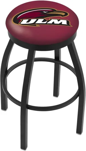 36" L8B2B - Black Wrinkle Louisiana-Monroe Swivel Bar Stool with Accent Ring by The Holland Bar Stool Company