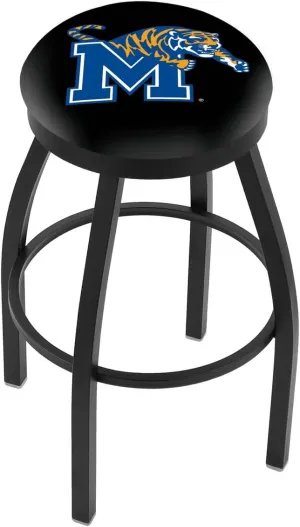 36" L8B2B - Black Wrinkle Memphis Swivel Bar Stool with Accent Ring by the Holland Bar Stool Company
