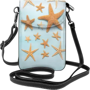3D Beautiful Maritime Summer Print Small Crossbody Handbags Adjustable Shoulder Strap for Women Mini Cell Phone Purse