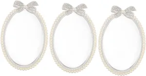 3pcs Vanity Mirror Cosmetic Desktop Mirror Antique Makeup Mirror Metal Desktop Mirror Tabletop Oval Mirror Vintage Makeup Mirror Desktop Makeup Mirror Fashion Europe Alloy