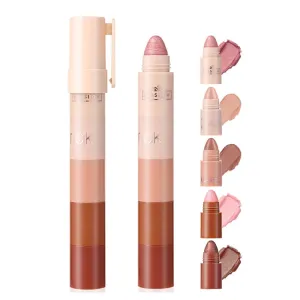 5-in-1 Matte Eyeshadow Cream stick,Eyeshadow Pen High Light Bare Makeup Lying Silkworm Pen Pearl Natural Long Lasting Waterproof 5 Colors Eye Shadow (Set #1)