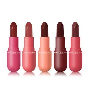 5 Pcs Matte Liquid Lipstick Set, Cute Capsule Matte Ink Waterproof Long Lasting Non-Stick Cup Kiss-proof Nude Lip Gloss Beauty Lips Makeup Set