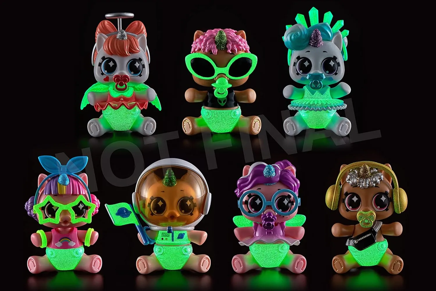 5 Surprise Unicorn Squad Series 6 Newborn Unicorn Glow Squard (2 Pack) by ZURU, Amazon Exclusive Mystery Collectible Toys, Mini Glow in The Dark, Collectable Capsule