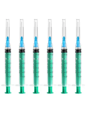 50 Pack 3ml Disposable Syringes with 23Ga 1-Inch, Luer Lock Design, Individually Wrapped for Lab, Scientific, and Industrial Use