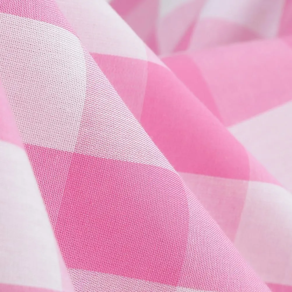 50s Pink Plaid Dresses for Women Vintage 1950s Pink Gingham Dress Spaghetti Straps Rockabilly Pinup Dresses Halloween Cosplay