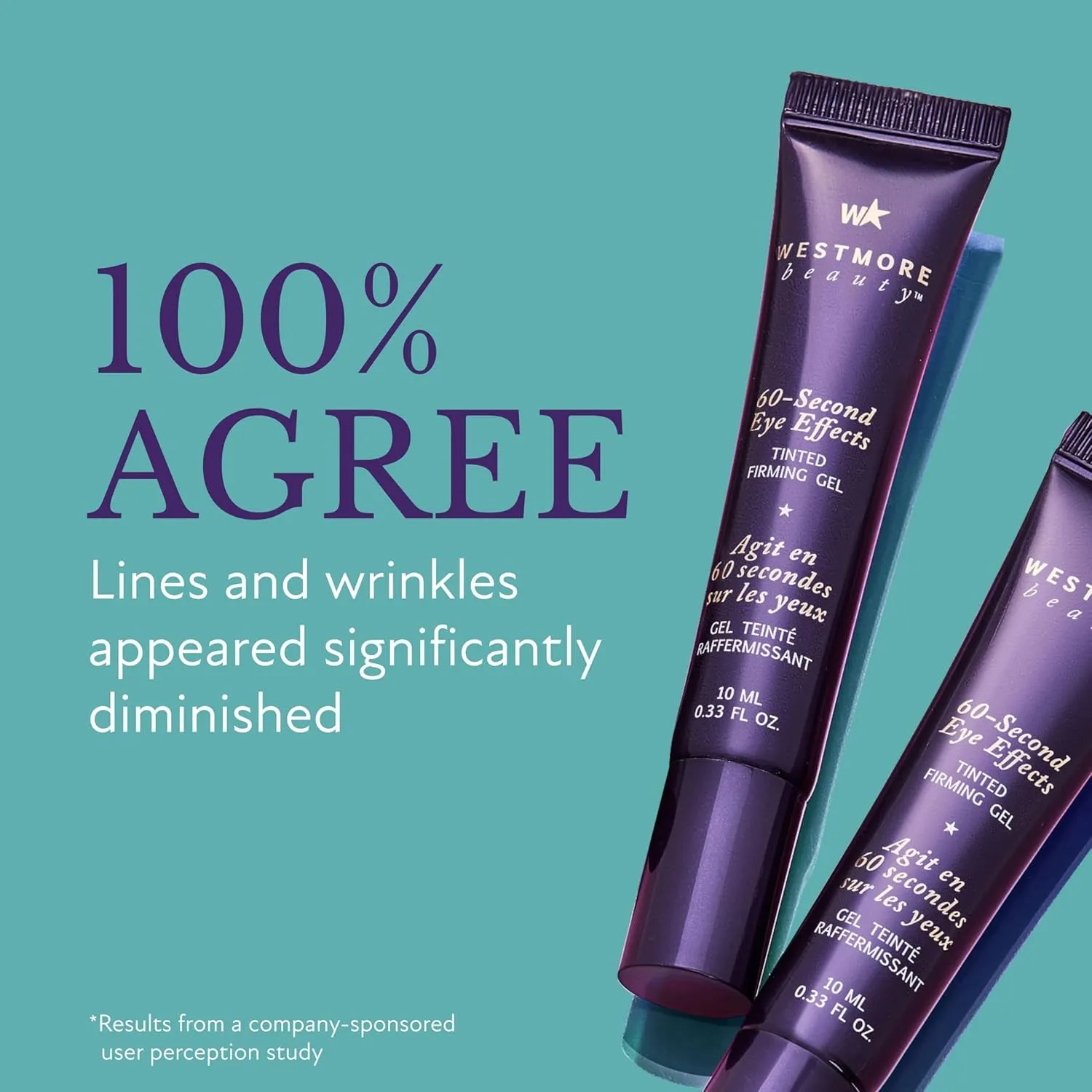 60 Second Eye Effects Tinted Firming Gel - Instant Tightening Serum, Under-Eye Cream for Puffiness and Bags - Light to Medium, 0.33 Fl Oz (10 Ml)