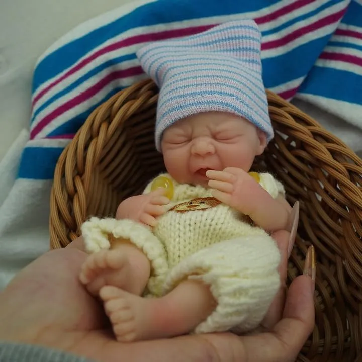 7" Girl Micro Preemie Full Body Silicone Baby Doll Susie Lifelike Mini Reborn Doll