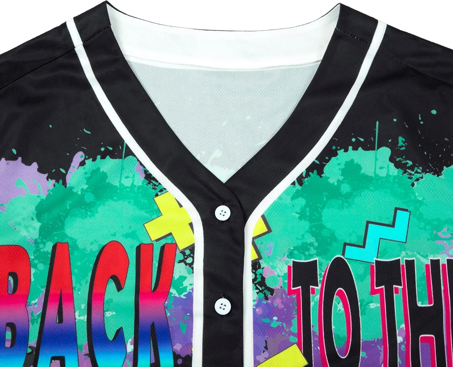 80s 90s Outfits for Women Hip Hop Costume Baseball Jersey Shirt Retro Theme Party Shirts Short Sleeve Blouse Tops