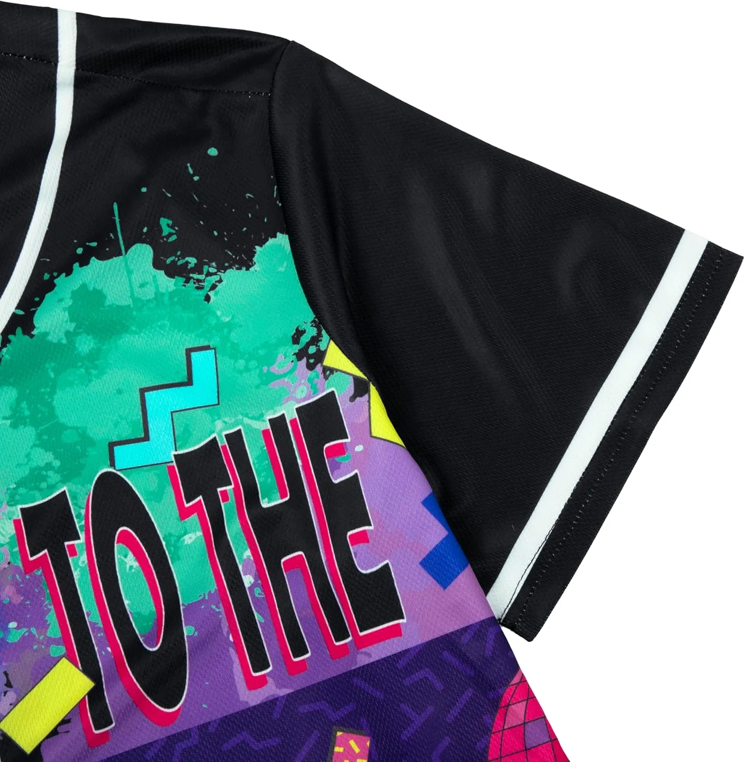 80s 90s Outfits for Women Hip Hop Costume Baseball Jersey Shirt Retro Theme Party Shirts Short Sleeve Blouse Tops