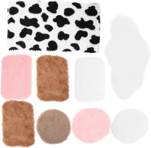 9pcs Mini Rug Mini Floor Mat Circle Rugs Miniature Dollhouse Accessory Small House Accessories Doll House Supplies Kids Furniture Rugs Pink Rugs Blanket Random Color