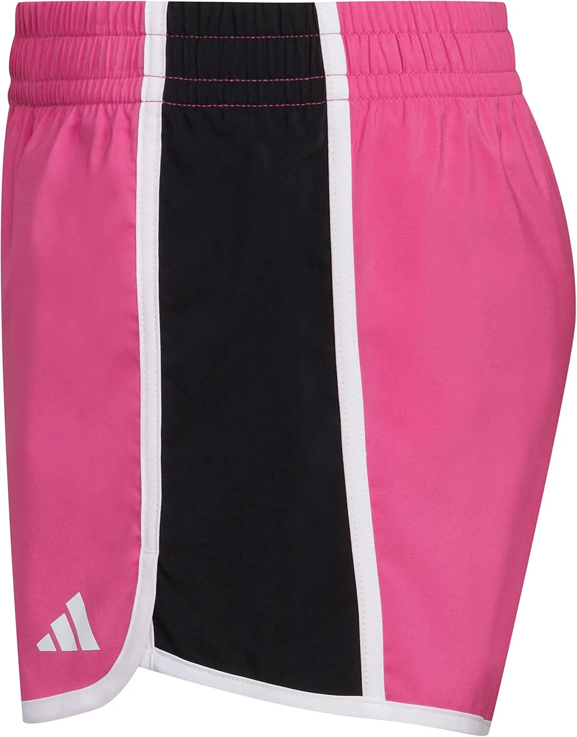 adidas Girls' Elastic Waistband Woven Pacer Gym Running Shorts