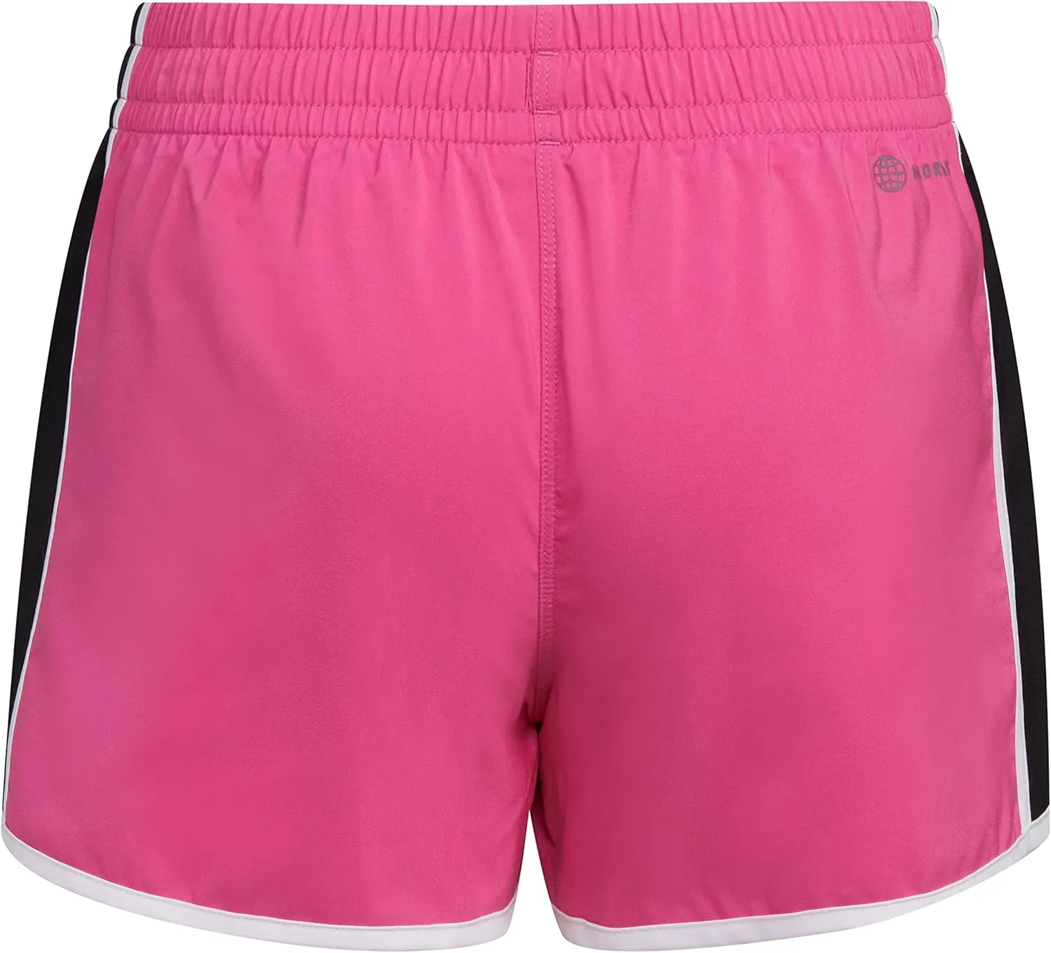adidas Girls' Elastic Waistband Woven Pacer Gym Running Shorts