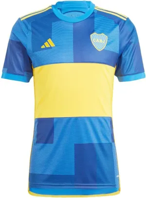 adidas Men's Soccer Boca Juniors 23/24 Home Jersey - Inspired by The Vibrant Streets of El Caminito, Comfortable and Sustainable Design (Small) Blue/Yellow