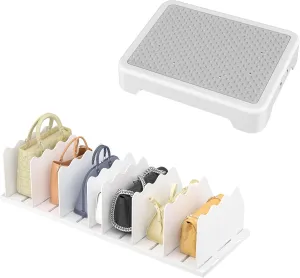 Adjustable Purse Organizers for Closet, Clear Handbag Shelf Dividers Non-Slip Step Stool for Elderly, Indoor/Outdoor Non-Slip Step Platform Assistive Devices for Adults and Elderly