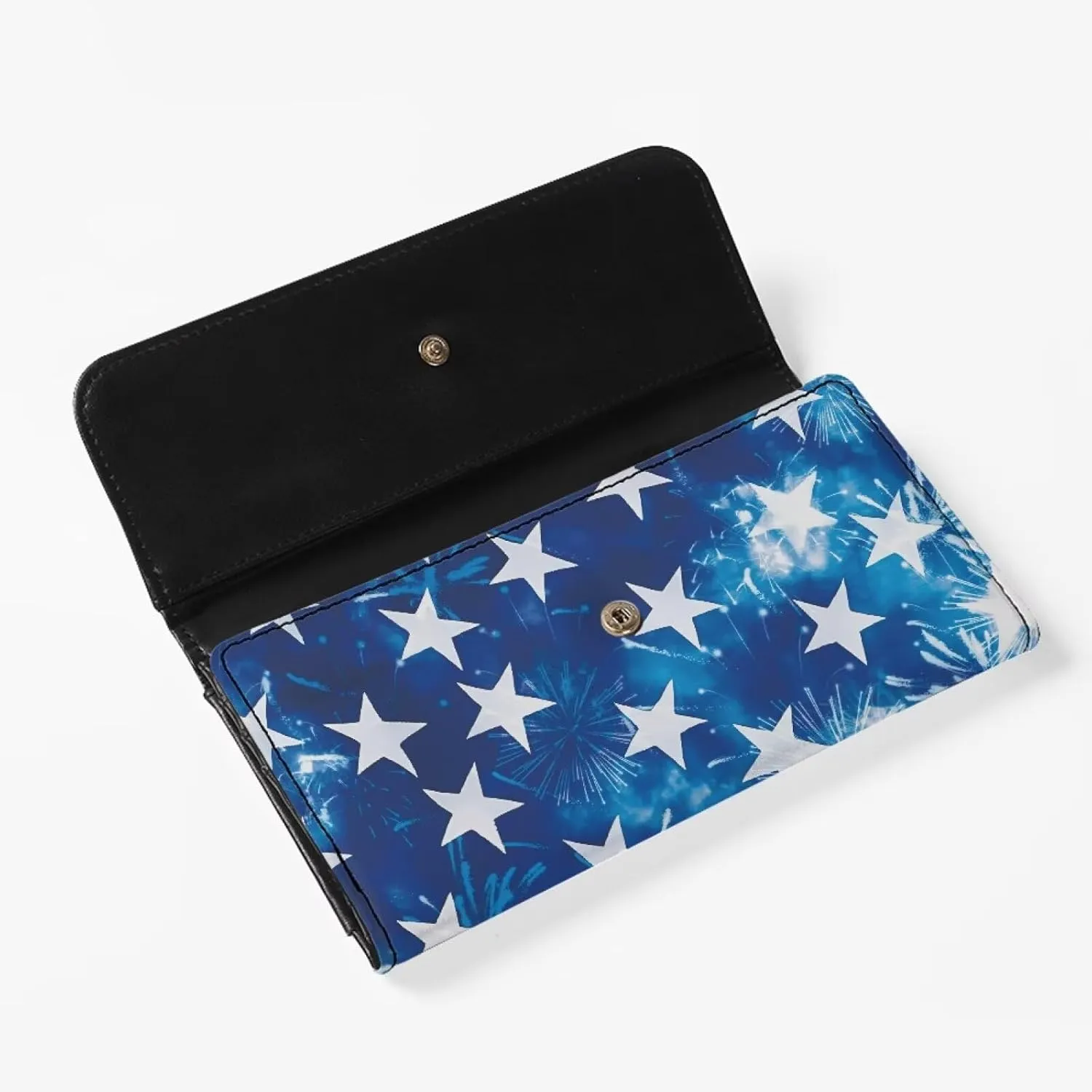 AFPANQZ America Flag Pattern Design Women's Wallets Large Capacity with RFID Protection Waterproof Leather Long Ladies Travel Purses with Phone Holder Zip Coin Pocket
