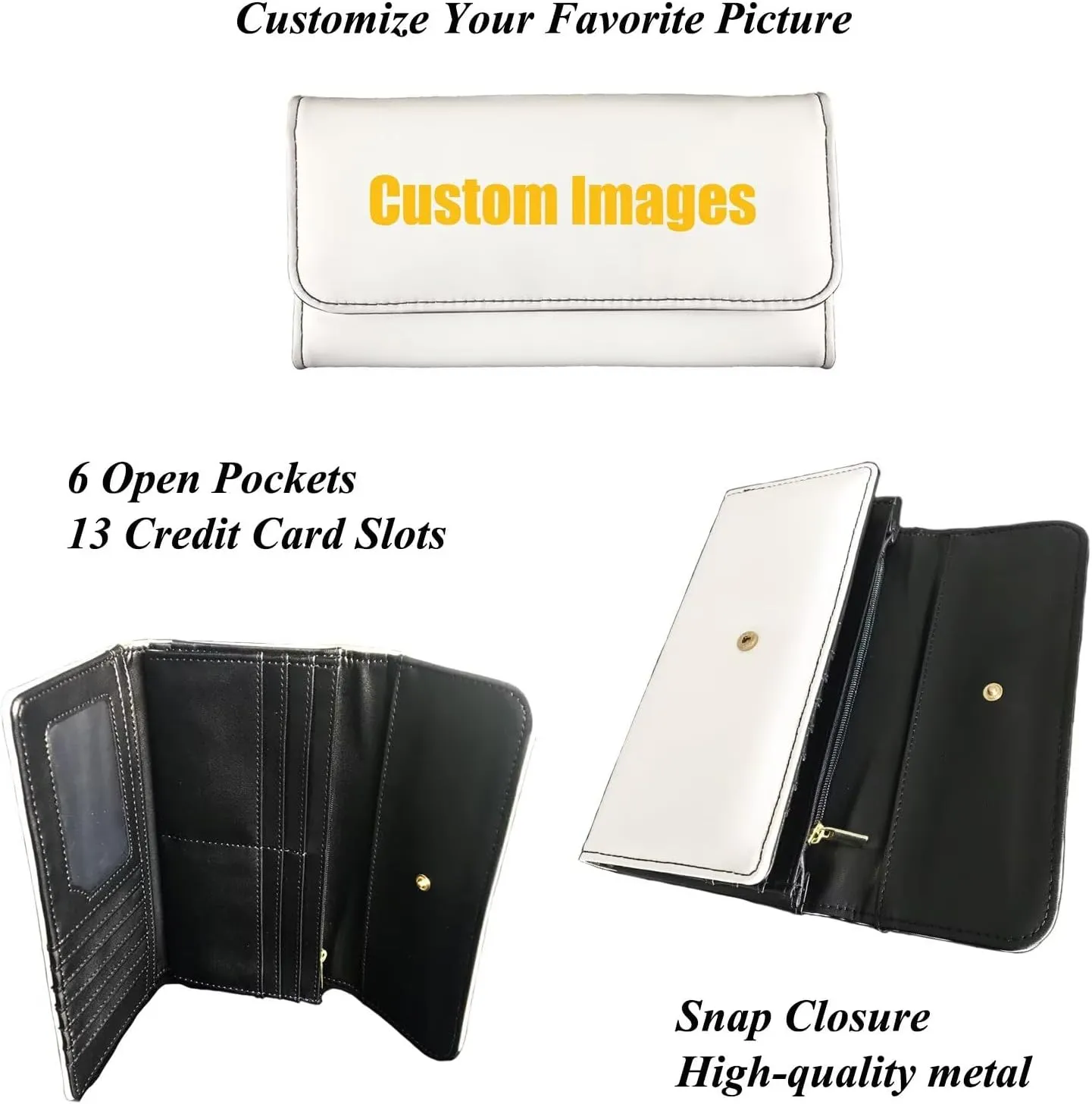 AFPANQZ America Flag Pattern Design Women's Wallets Large Capacity with RFID Protection Waterproof Leather Long Ladies Travel Purses with Phone Holder Zip Coin Pocket