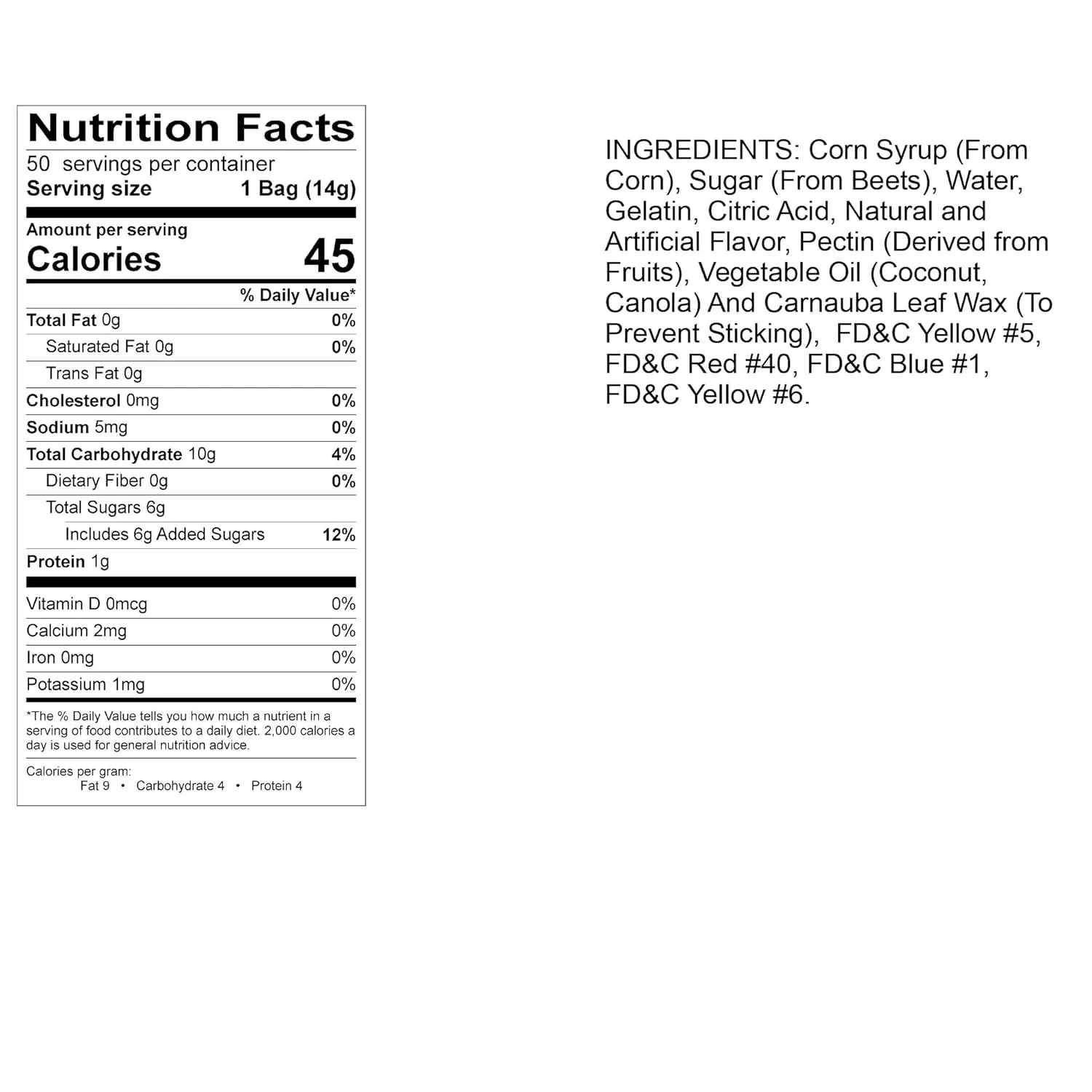 Albanese World's Best Gummi Snack Packs, 12 Flavor Gummi Bear Cubs, 50-0.5oz Mini Packs (Pack of 2)