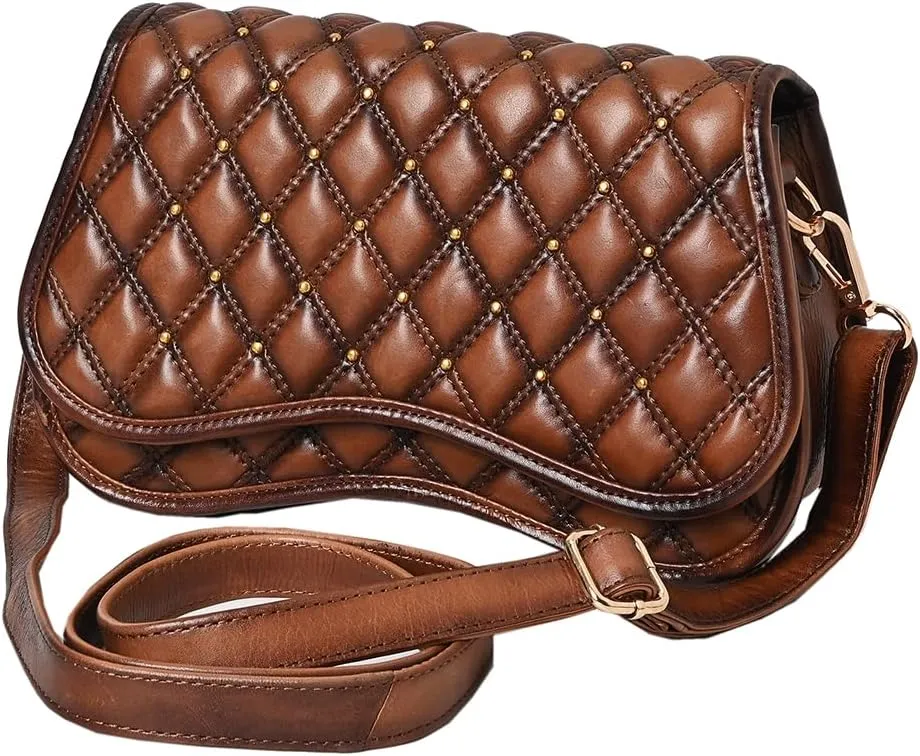 American Darling Cross Body I Hand Tooled Hair-On Genuine Leather Women Bag Western Handbag Purse | Western leather handbag