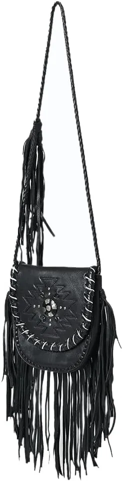 American Darling Cross Body I Hand Tooled Hair-On Genuine Leather Women Bag Western Handbag Purse | Western leather handbag