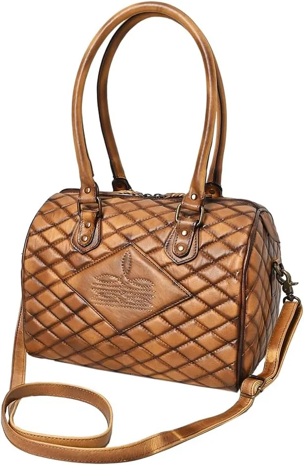 American Darling Cross Body I Hand Tooled Hair-On Genuine Leather Women Bag Western Handbag Purse | Western leather handbag